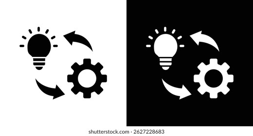 Implementation icon vector, solid illustration, pictogram