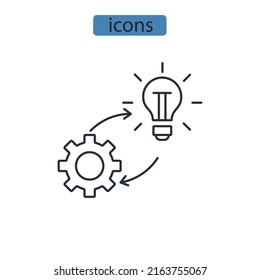 implementation icons  symbol vector elements for infographic web