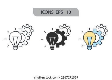 implementation icons  symbol vector elements for infographic web