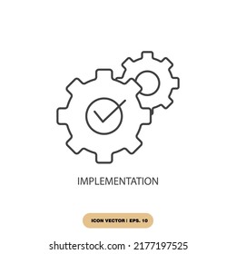 Implementation Icons Symbol Vector Elements Infographic Stock Vector ...