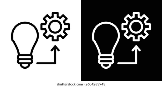 Implementation icons vectors set in stroke line style.