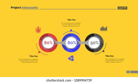 Implementation infographics slide template. Business data. Graph, diagram, design. Creative concept for infographic, report. Can be used for topics like fulfillment, project, business performance