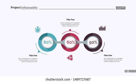 Implementation infographics slide template. Business data. Graph, diagram, design. Creative concept for infographic, report. Can be used for topics like fulfillment, project, business performance