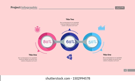 Implementation infographics slide template. Business data. Graph, diagram, design. Creative concept for infographic, report. Can be used for topics like fulfillment, project, business performance