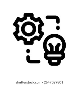 implementation line icon. Clean and minimalist vector icon for websites, mobile apps, presentations, and logos. Fully scalable and customizable for any project.
