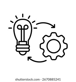 Implementation line icon vector illustration