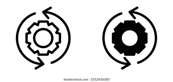 Implementation liner icon vector set.