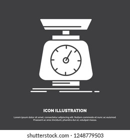 implementation, mass, scale, scales, volume Icon. glyph vector symbol for UI and UX, website or mobile application