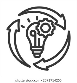 Implementation Outline Icon Vector Illustration