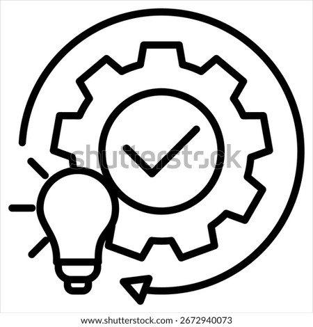Implementation Outline Single Icon Illustration