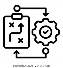 Implementation Plan Icon Element For Design