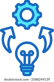 Implementation Services Icon Outline Vector Illustration