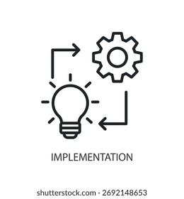 Implementation thin line vector icons.