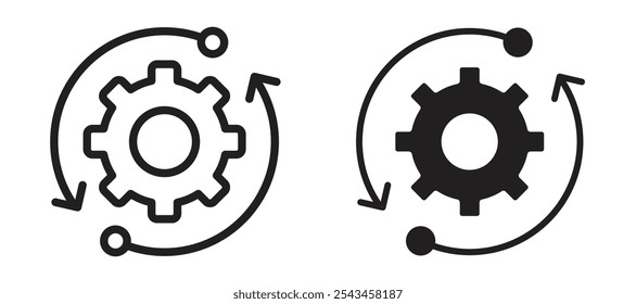 Implementierungsvektorsymbol in Schwarz.