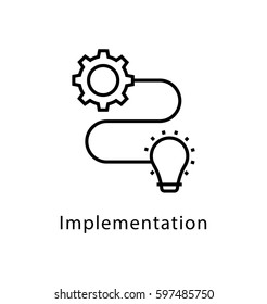 Implementation Vector Line Icon