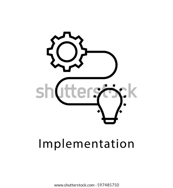 Implementation Vector Line Icon Stock Vector (Royalty Free) 597485750