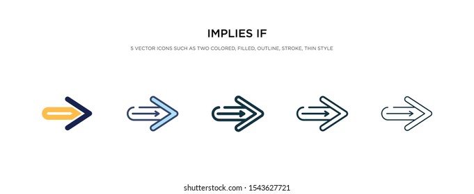 implies if icon in different style vector illustration. two colored and black implies if vector icons designed in filled, outline, line and stroke style can be used for web, mobile, ui