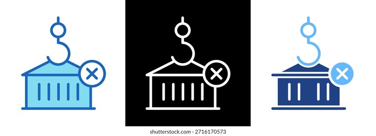 Ilustración vectorial de estilo triple Import Ban Icon