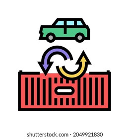 import car color icon vector. import car sign. isolated symbol illustration