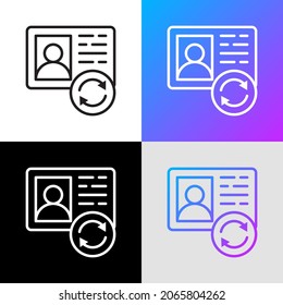 Import contacts thin line icons. Modern vector illustration.