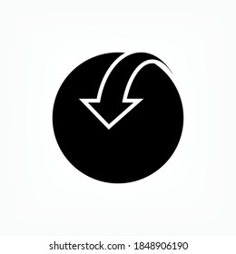 Import Data Icon. Transfer Document Symbol - Vector.