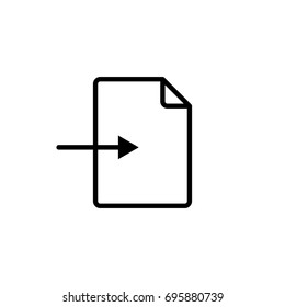 Import document outline icon