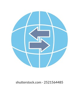 import export concept line icon. Simple element illustration. import export concept outline symbol design.
