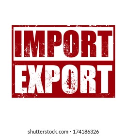import export grunge vector illustration