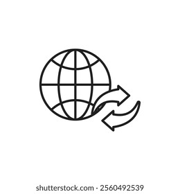 Import export icon Black and white logo