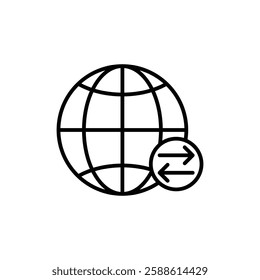 Import export icon Flat illustration sign