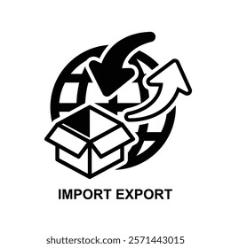 Import export icon isolated on background vector illustration.