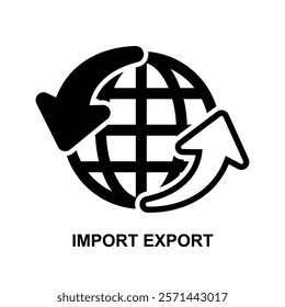 Import export icon isolated on background vector illustration.