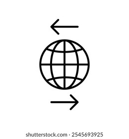 Importar icono de exportación logotipo conjunto de Vector esquema