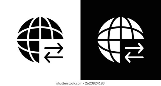 Import and export icon for logo web mobile app UI design.