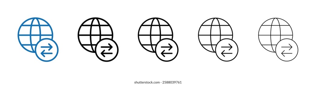 Import export icon Outline vector logo for web ui