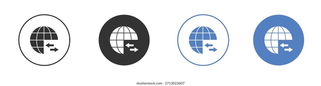 Icono de importación y exportación simple Vector minimalista EPS