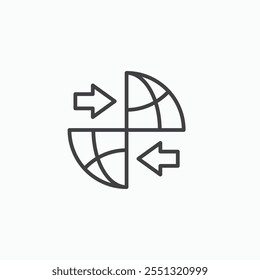 Importar y exportar Ilustración vectorial de iconos. EPS10