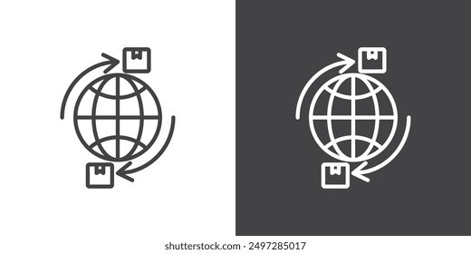 Import export icon vector logo set collection for web app ui