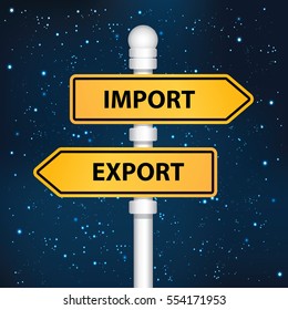 Import Export Signpost Designclean Vector Stock Vector (Royalty Free ...