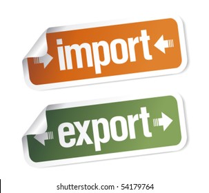 Import And Export Stickers Set