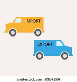 import export vector transportation background