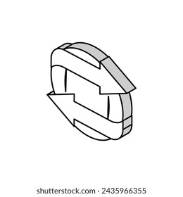 import and export worldwide service isometric icon vector. import and export worldwide service sign. isolated symbol illustration