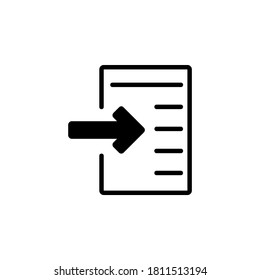 import file icon. application icon. perfect for logo, presentation, mobile and desktop application, website, and more product. Icon design solid style