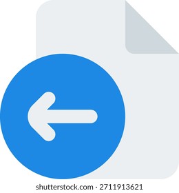 Import Datei Vektor Symbol im modernen Stil, Datenübertragung und Dokument-Upload Konzept, Office Datei Workflow Illustration, Flat Icon
