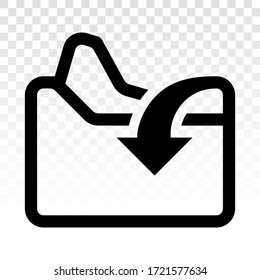 import files or document download icon with line art for apps or websites