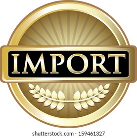 Import Gold Vintage Label