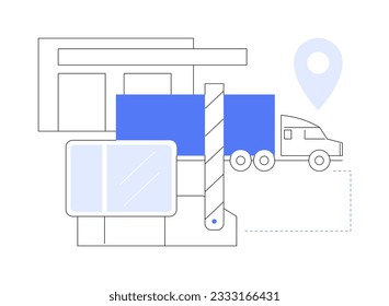 Import of goods abstract concept vector illustration. Lorry clearance, customs department, export business, import of goods, logistics and transportation industry, foreign trade abstract metaphor.