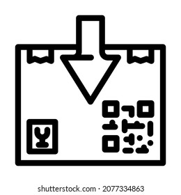 import goods line icon vector. import goods sign. isolated contour symbol black illustration