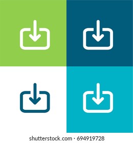 Import green and blue material color minimal icon or logo design
