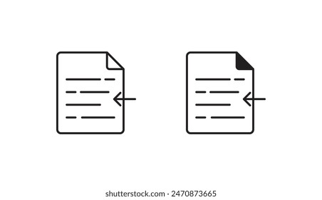 Diseño de icono de importación con fondo blanco ilustración de stock